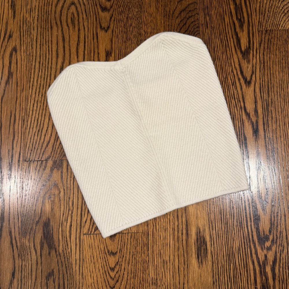 Aerie Cream Ribbed Knit Tube Top